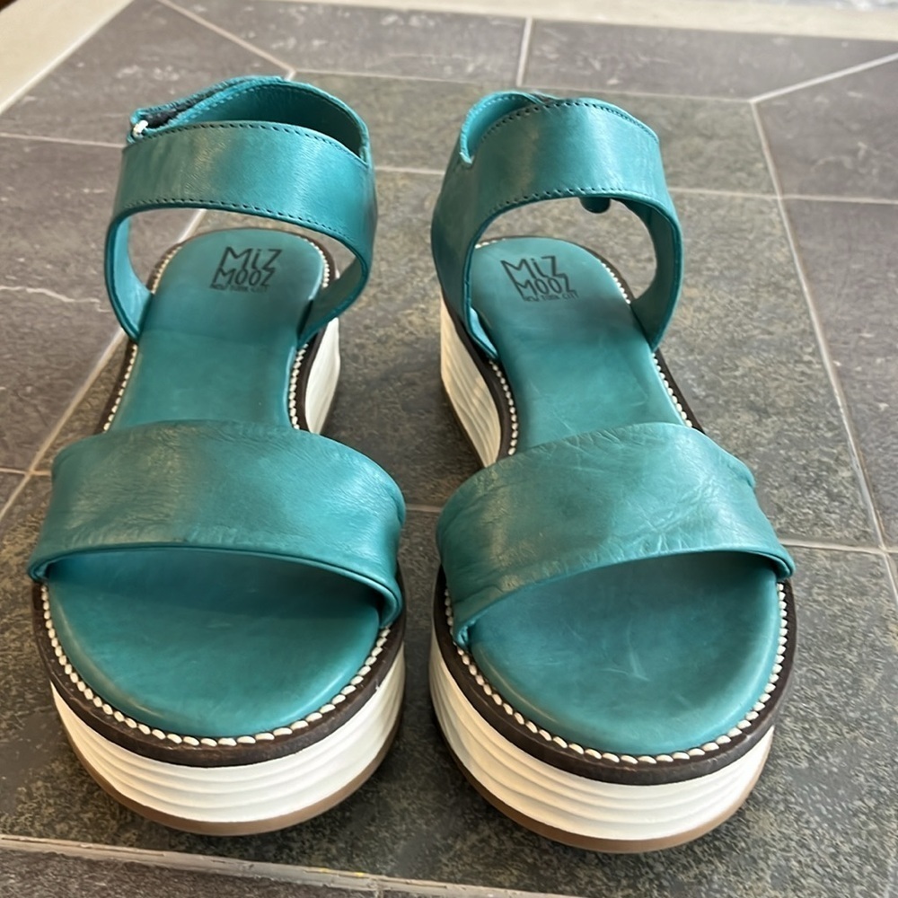 Miz Mooz Vice Platform Marine Leather Size 40 (US 9-9.5) - Picture 3 of 8